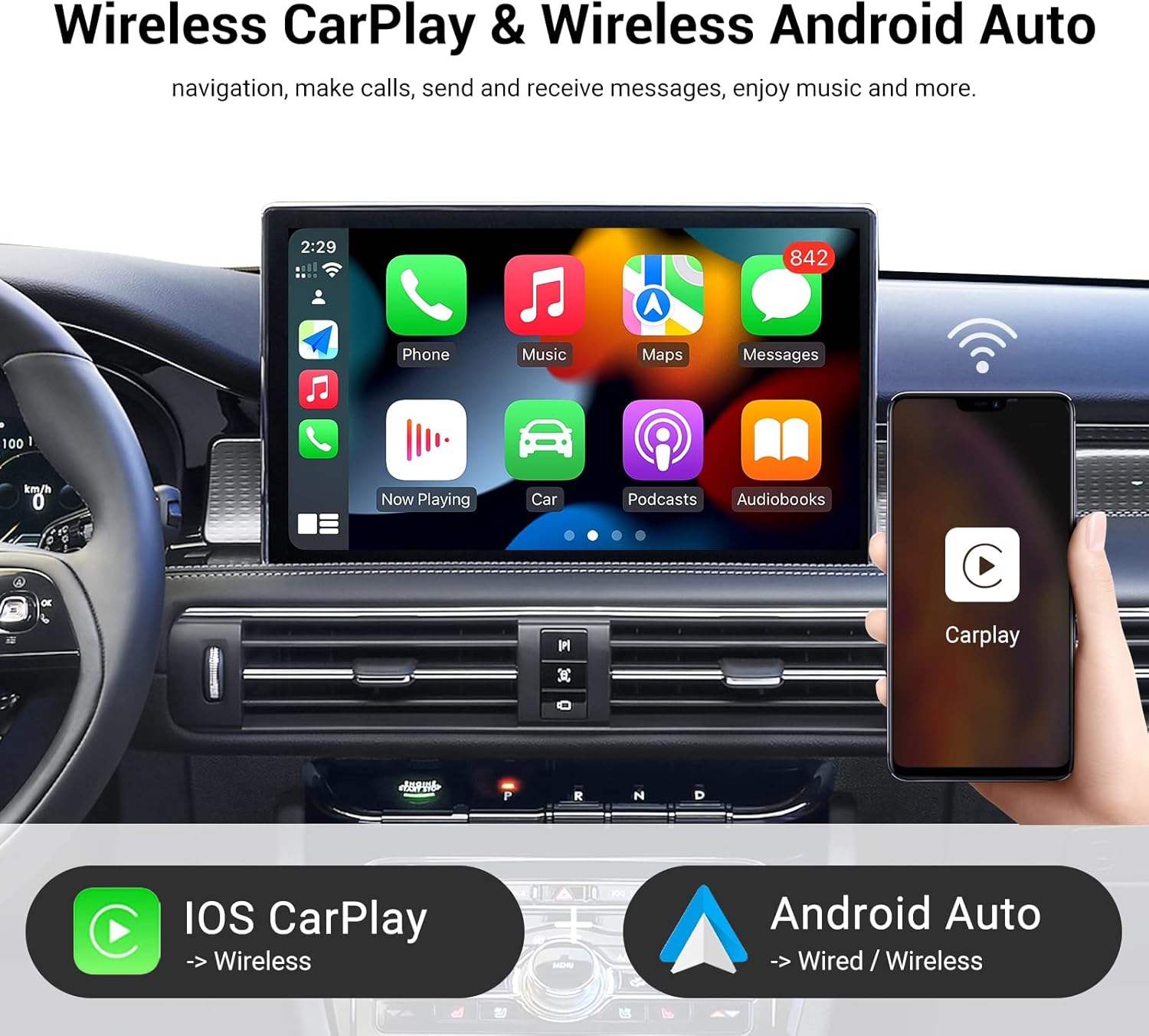 roadanvi 10 25 8g128g car stereo for toyota 4runner 2014 2015 2016 2017 2018 2019 wireless carplay android auto radio gps navigation 1920x720 qled t