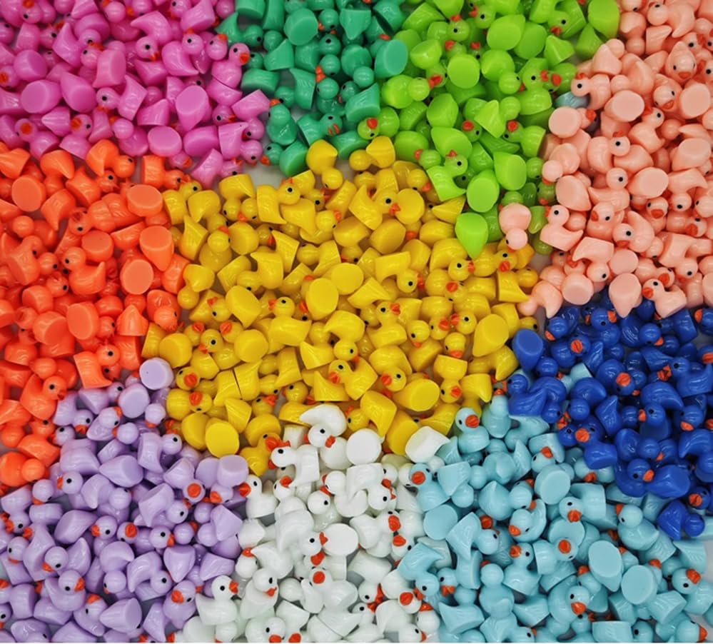 100pcs Mini Resin Duck,15 mm Dollhouse Décor for Aquarium Decor Micro Fairy Garden Landscape Hide,Seek Party Toys,Easter Basket Stuffer - Image 4