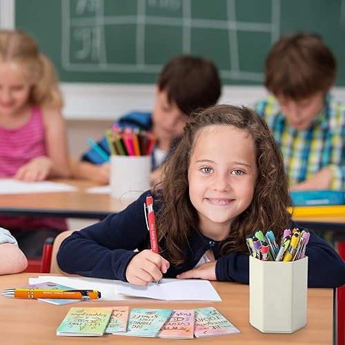 Miniatura 4 de Funrous 32 piezas de bolígrafos con citas motivacionales, cuadernos inspiradores, mini diario con bolígrafo de bola, pequeños cuadernos de regalo