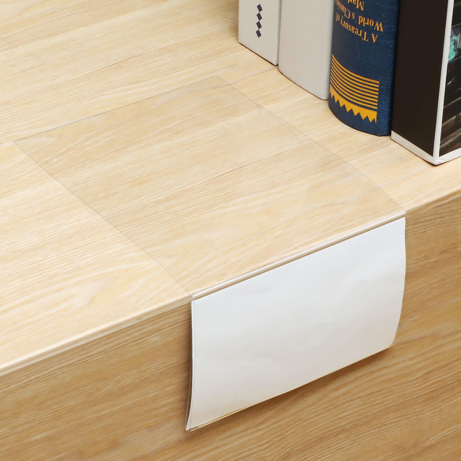 Containlol 15pcs Mobile Shelf Label Holders, Clear Library Markers, Shelf Label Display Holder for Classroom, Office, Library, Bookshelves, 15 Pieces (16.5 x 9.5 x 6.3 cm)