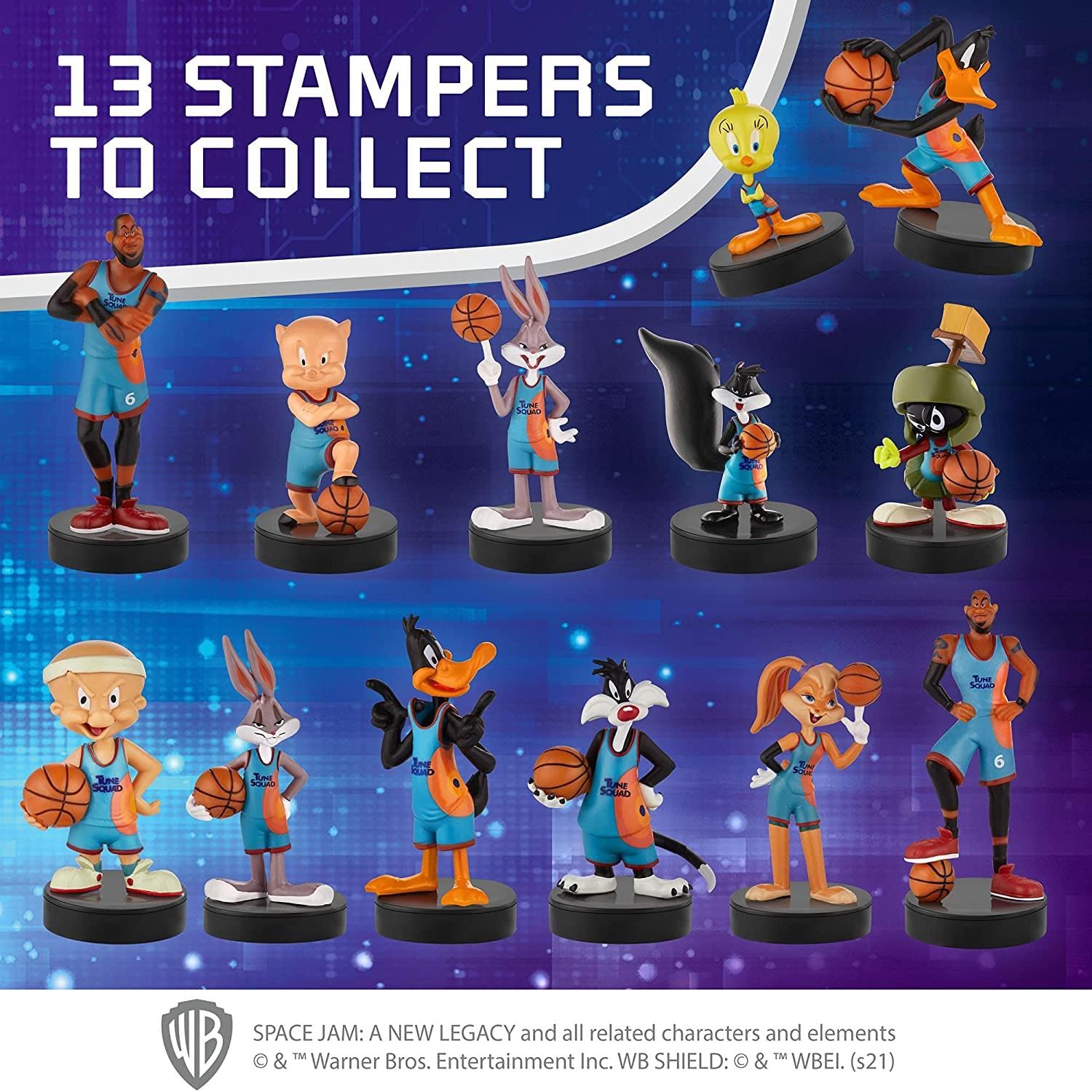 Amazon.com: P.M.I. Space Jam Kids' Stamps | Collect All 13 Looney