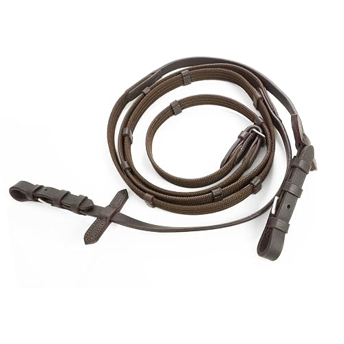 Pferdelinis Trensen Riendas para caballos, duraderas correas en negro o marrón, ancho 18 mm