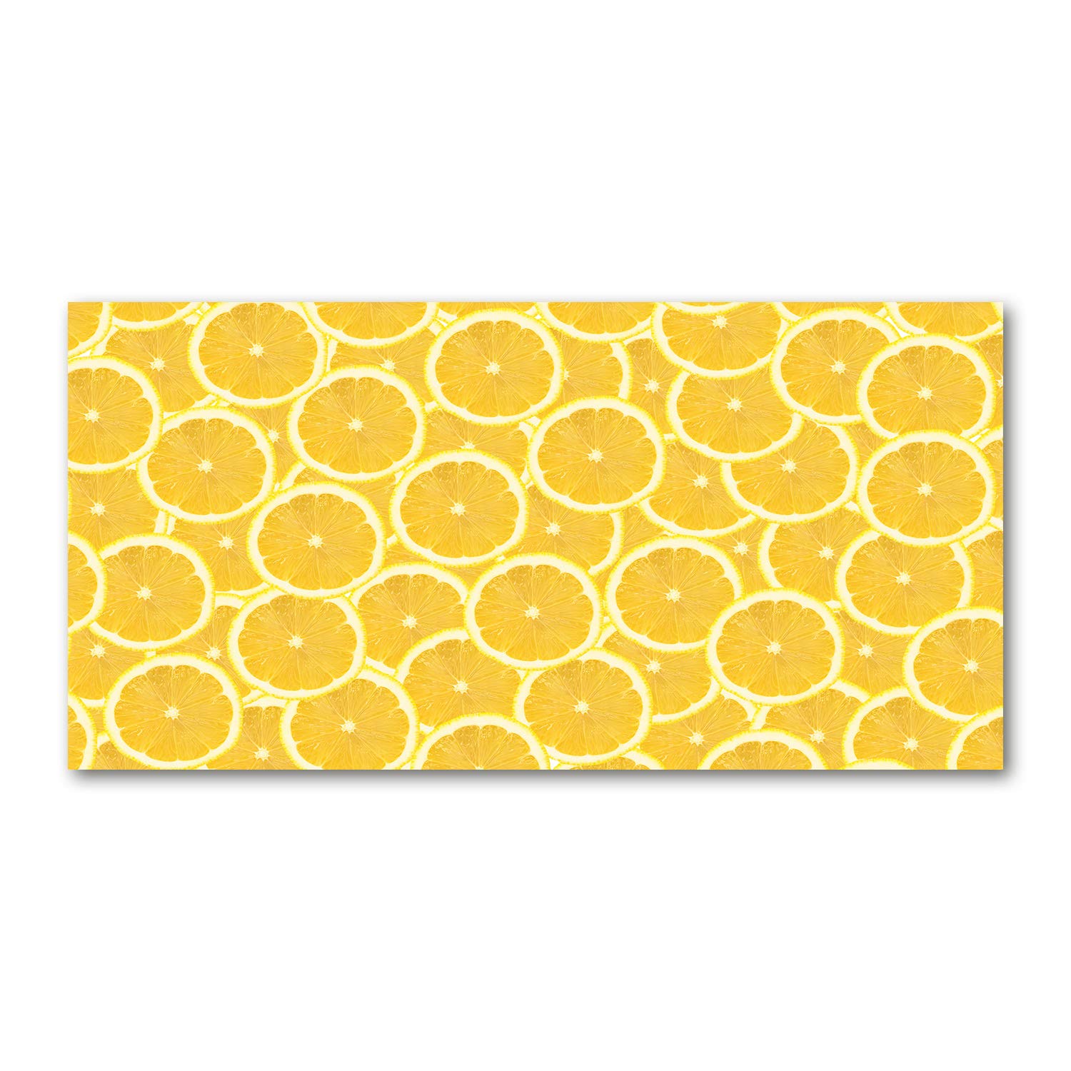 Impression sur verre 120x60 cm de citrons jaunes pour la cuisine