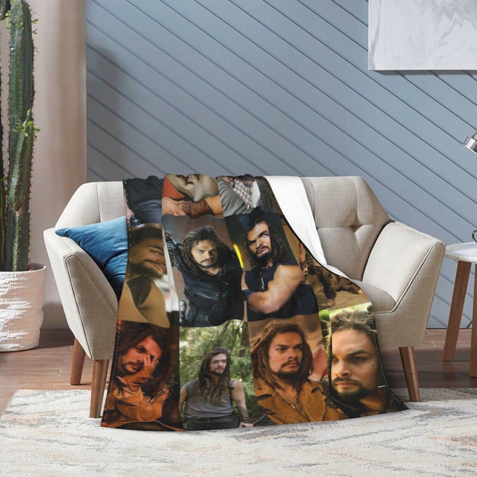 Jason Momoa Decke – Weiche Fleece-Decke, 3 Größen, Einseitig Bedruckt, Für Sofa, Camping & Reisen