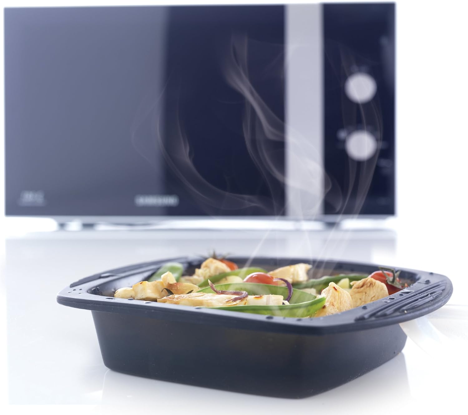 MASTRAD – Small crackers – Flexible and non-stick – Preserves the nutrients of your food – Healthy Cooking – Oven & Microwave Safe – BPA-Free Silicone – Capacity 1 L, Green