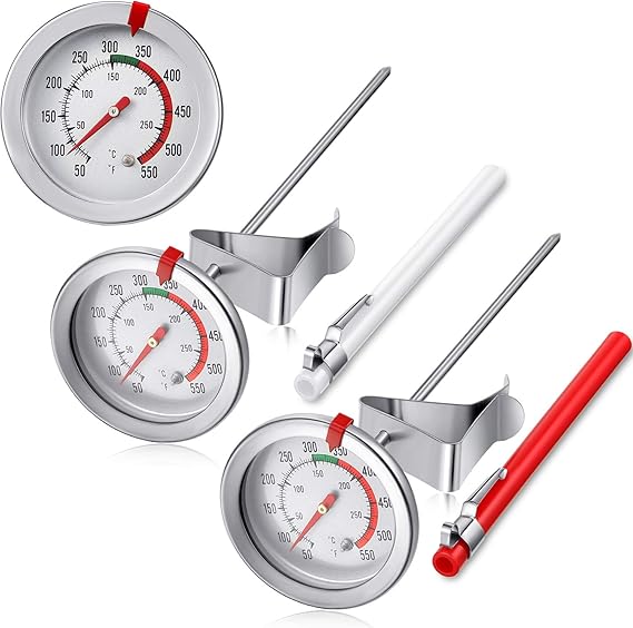 Review 2 Pieces Stainless Steel Thermometer Immediate Read 2 Inch Dial Thermometer 7.8 or 11.8 Inch Long Stem Fry Thermometer with Metal Retaining Clip and 2 Pieces Plastic Sleeves (7.8 Inch) Review 2 Pieces Stainless Steel Thermometer Immediate Read 2 Inch Dial Thermometer 7.8 or 11.8 Inch Long Stem Fry Thermometer with Metal Retaining Clip and 2 Pieces Plastic Sleeves (7.8 Inch)