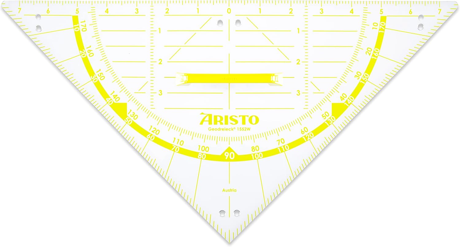 Aristo Wall Board Set Square 80 cm Hypotenuse with Handle Plastic Transparent