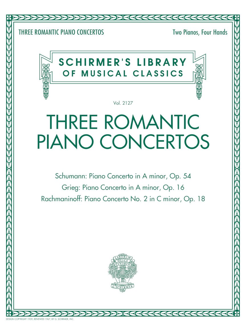 Three Romantic Piano Concertos - Schirmer's Library of Musical Classics, Vol. 2127