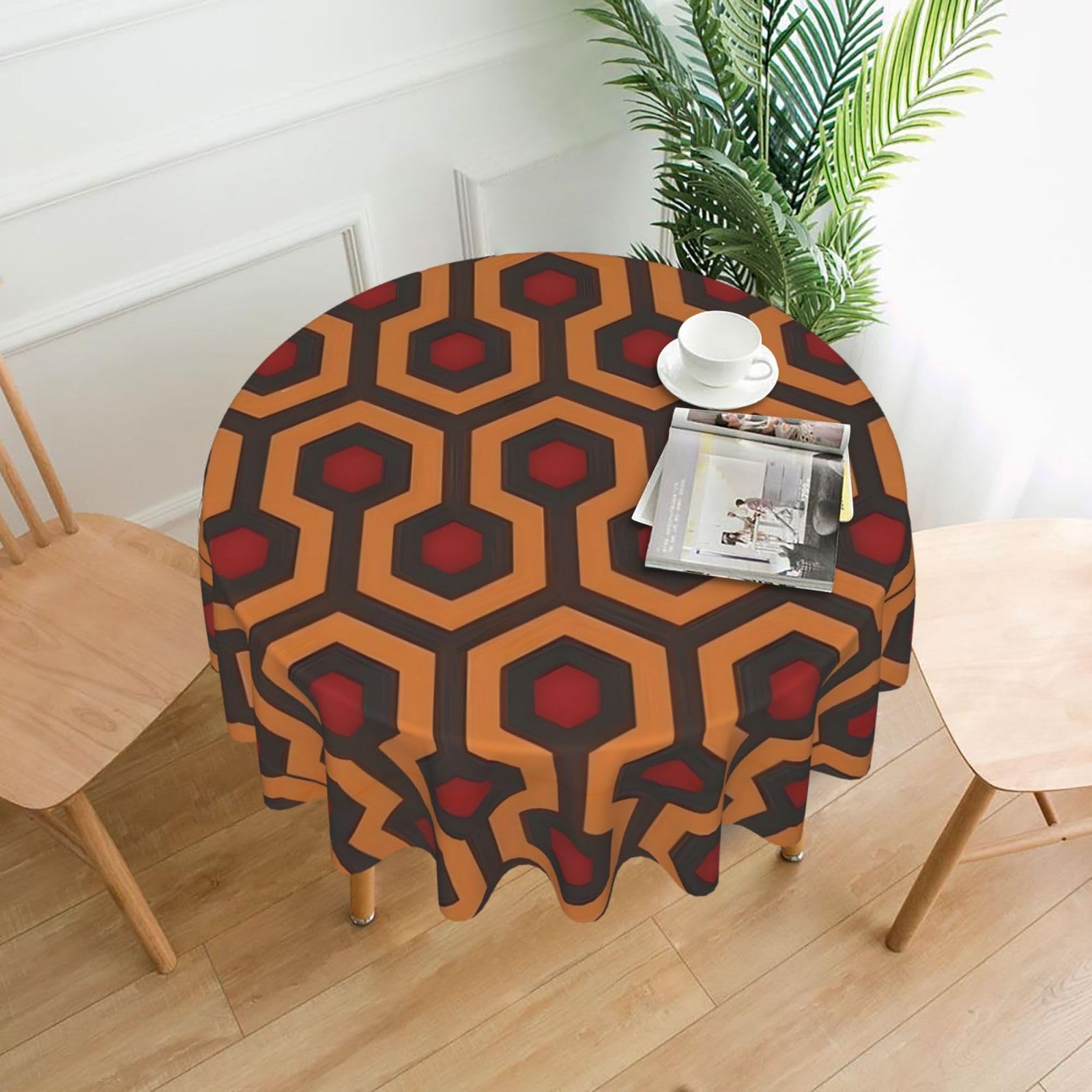 WHJSSF Shining Overlook Prints Round Decorative Tablecloth 60in - Elevate Your Dining Experience with a Stylish & Protective Table Throw