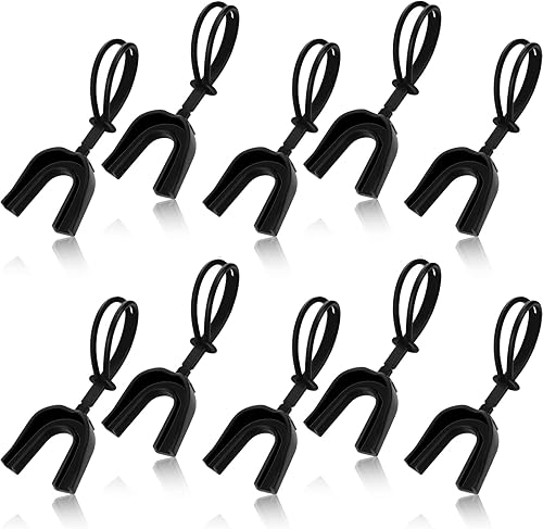 Dunzy Protector bucal deportivo con correa, 10 unidades, sin ebullición, para adultos y jóvenes, protector bucal para boxeo, baloncesto, lacrosse,