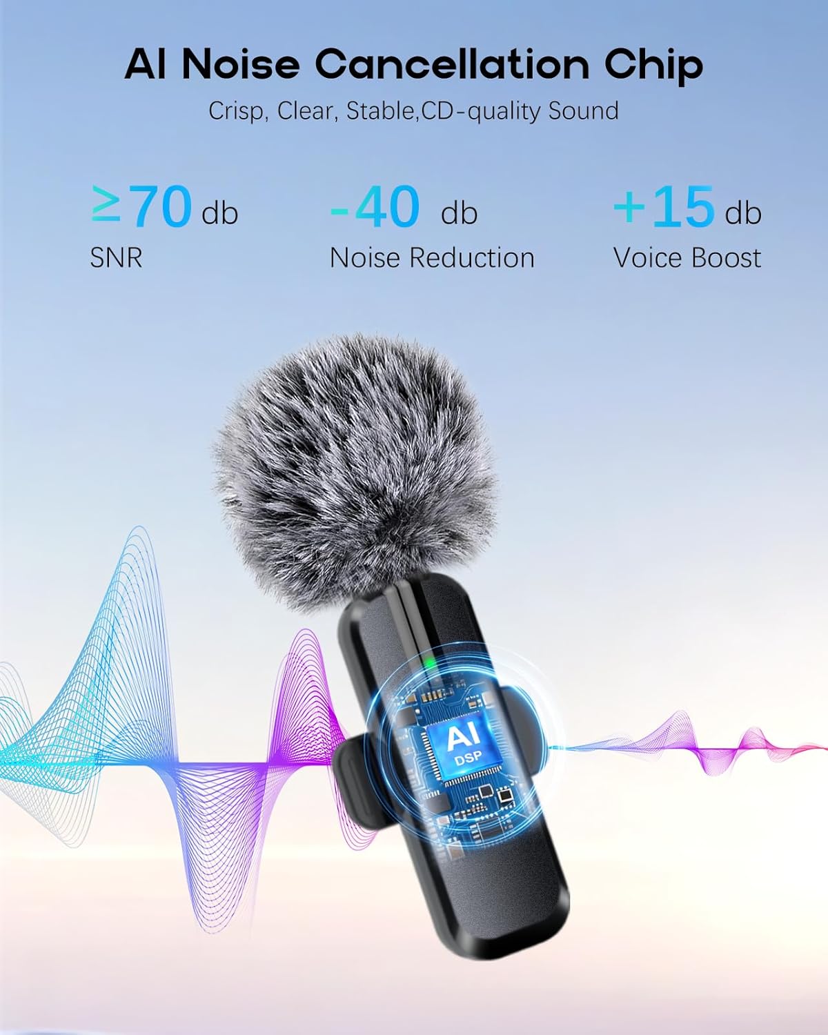 Audio Dual Wireless Lavalier Microphones for Seamless Smartphone & Tablet Audio Recording Dual Wireless Lavalier Microphones for Seamless Smartphone & Tablet Audio Recording