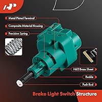 Vista 2 de A-Premium Lámpara de interruptor de luz de freno compatible con Volkswagen Jetta 1999-2006, Passat, Golf, Beetle, Touareg, GTI, Eurovan y Audi A4 A4