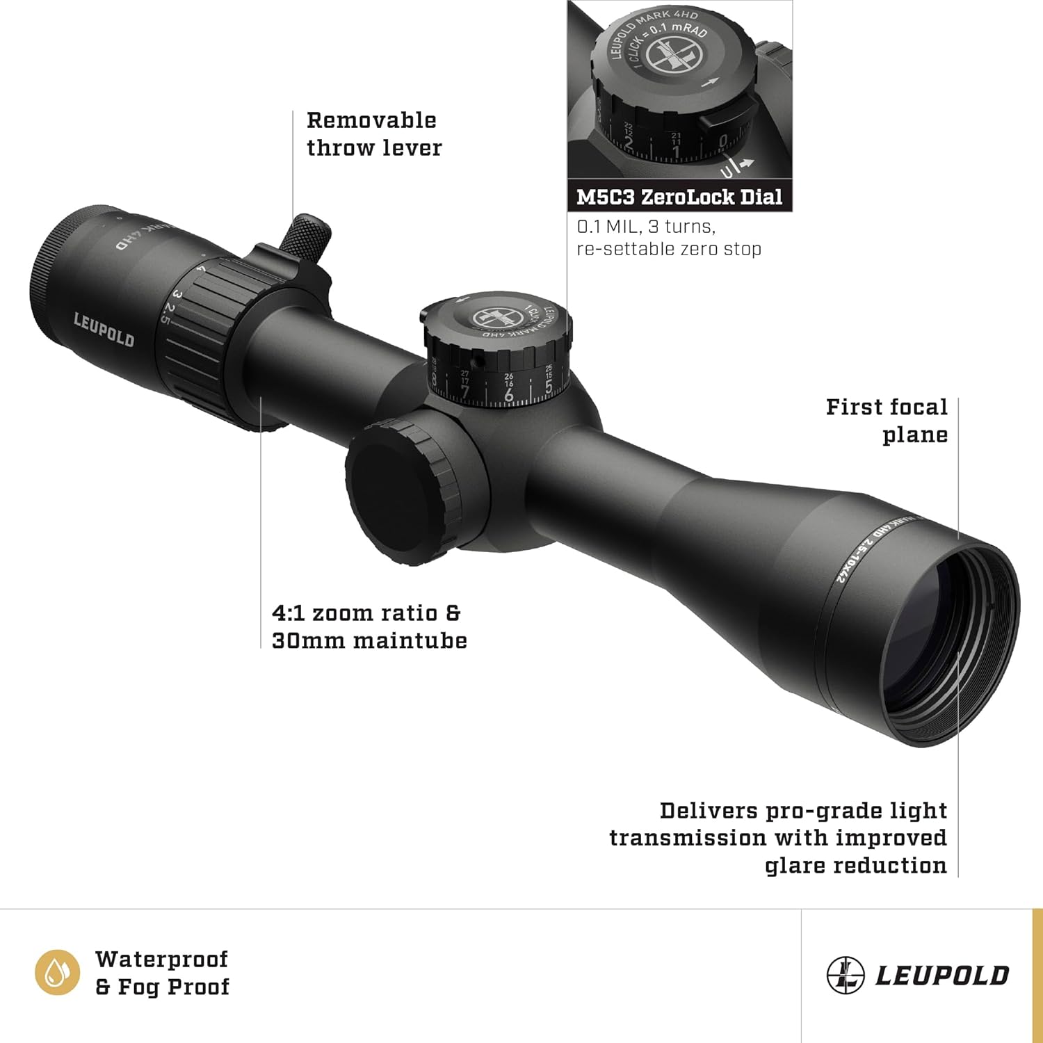 Leupold Mark 4HD 2.5-10x42 (30mm) Riflescope