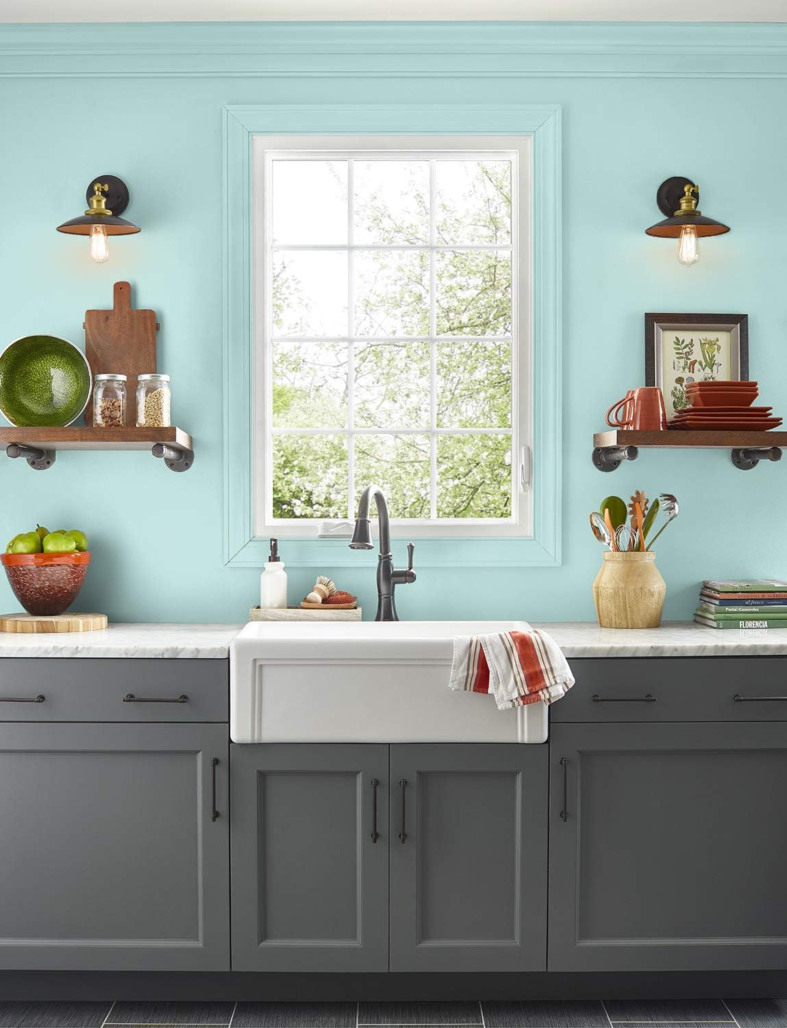 KILZ TRIBUTE Interior Matte Paint and Primer in One, 1 Gallon, Sailing Water (TB-53) : Everything Else