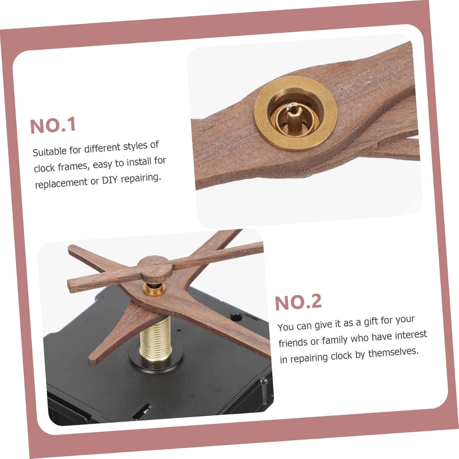 DOITOOL 2sets Delicate Clock Hands with Clock Mechanism for Precise Timekeeping and Easy Installation