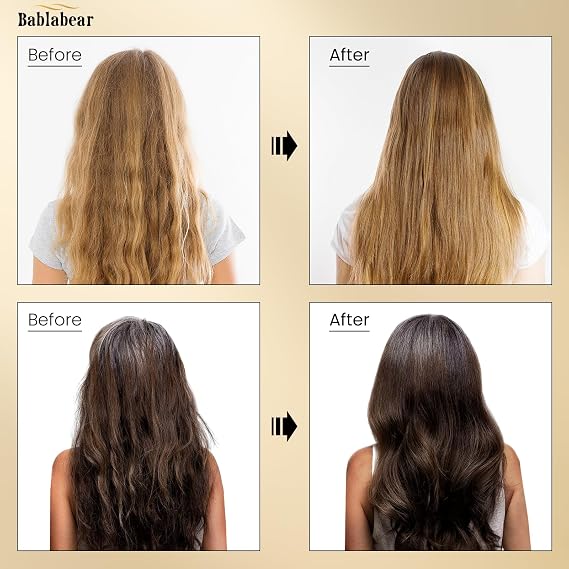 Bablabear Hair Oil Serum - Macadamia & Argan Oil Conditioning Treatment For Frizzy, Dry & Damaged Hair | Shine & Smoothness | Fast-Absorbing