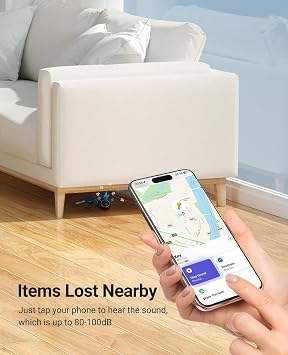 スマートトラッカータグ、アイテムファインダーはApple Find MyiOSのみに対応-4個パック。
