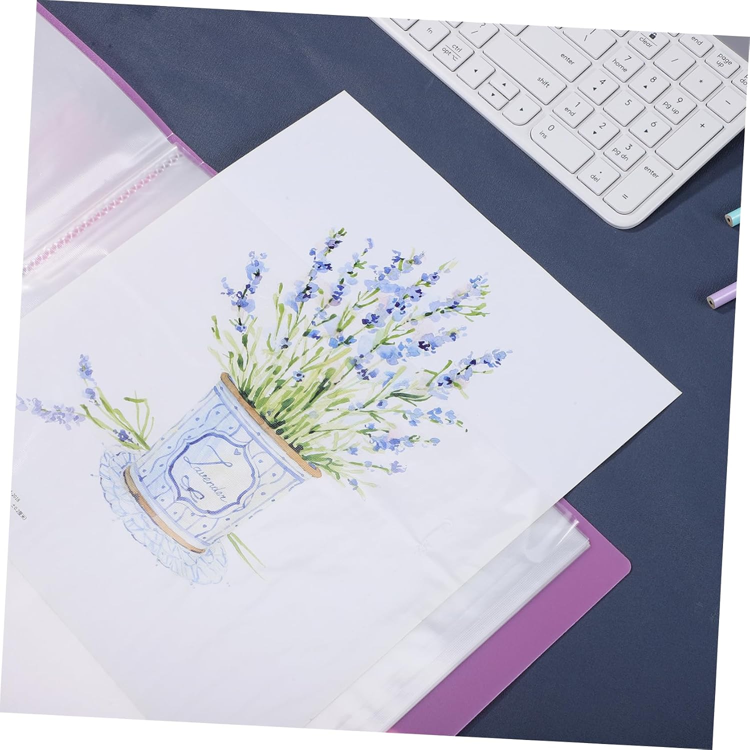 A3 Portfolio Folder for Artwork, Pink PP Storage with Sleeves