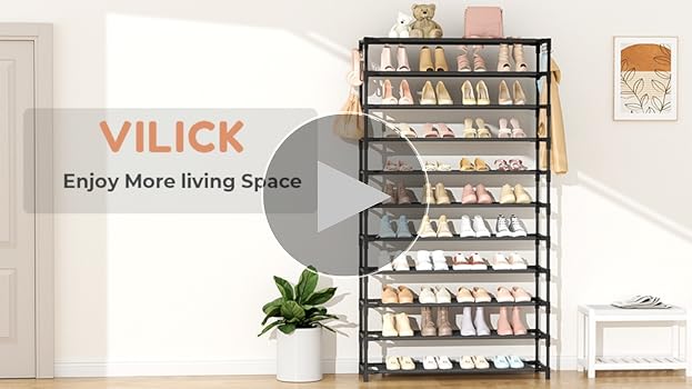 Amazon.com: VILICK 11 Tiers Tall Wide Shoe Rack 55 Pairs Large