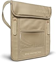 Vista 78 de Venture 4th bolsa de cuello de viaje con traba RFID, gris), V4-01-NP-GR