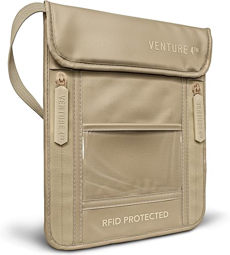 Vista 78 de Venture 4th bolsa de cuello de viaje con traba RFID, gris), V4-01-NP-GR