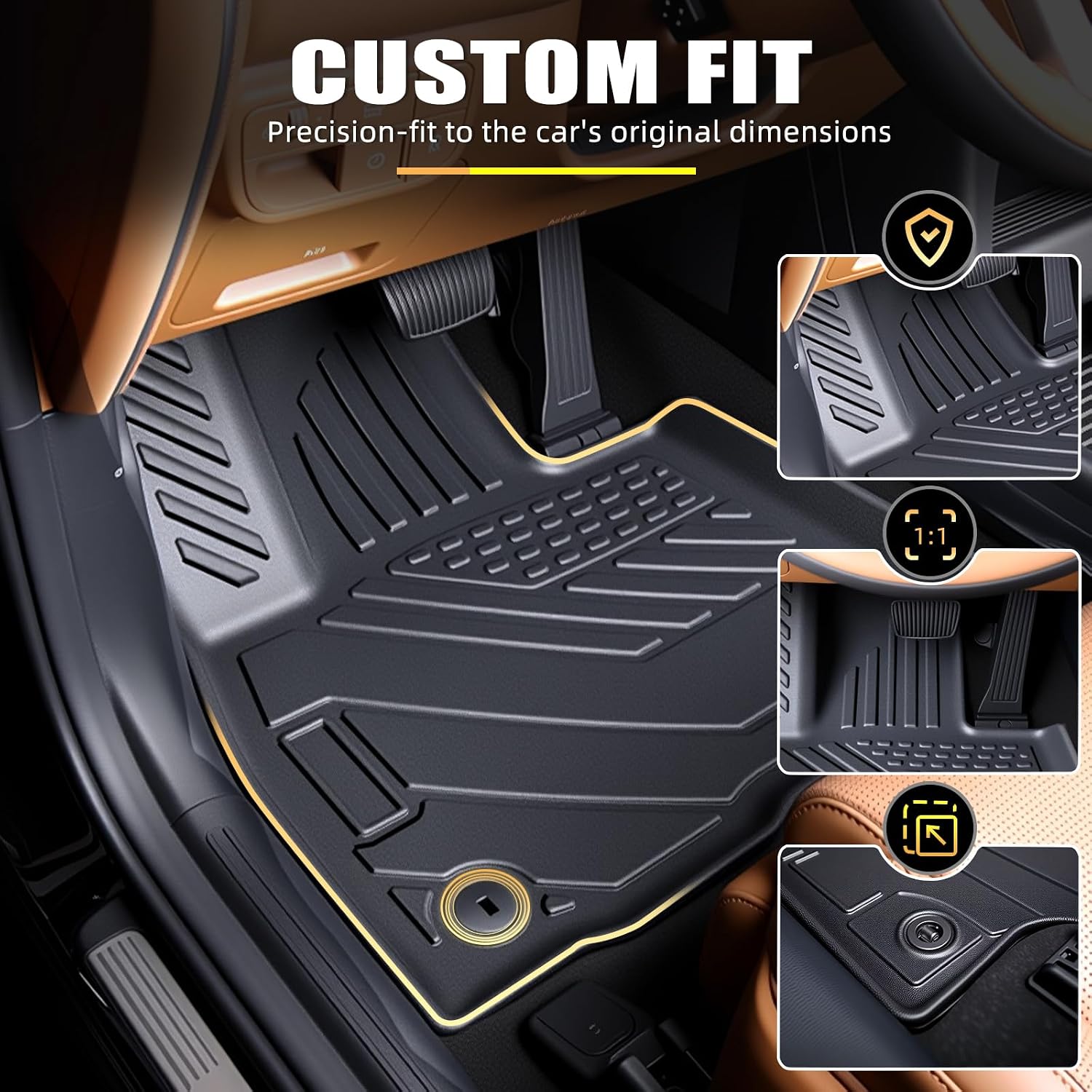 Prosheve Floor Mats & Cargo Liner Set for Hyundai Palisade 2026, Custom Fit All Weather TPE Floor Liners for 2026 Palisade SE SEL SEL Premium XRT Limited Calligraphy, 7/8 Seats