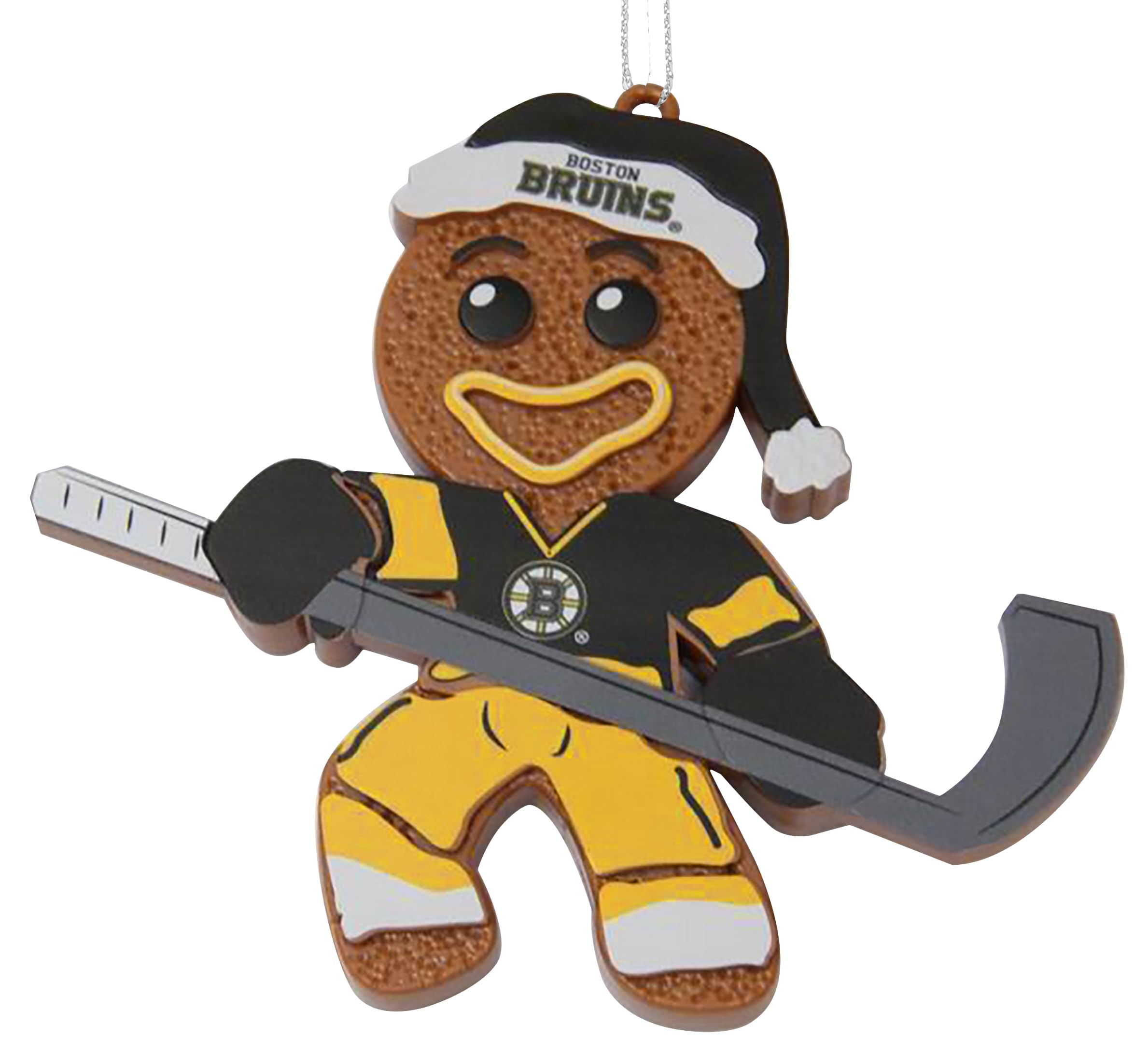 Adorno de Boston Bruins de hombre de jengibre FOCO para el árbol de Navidad de la NHL