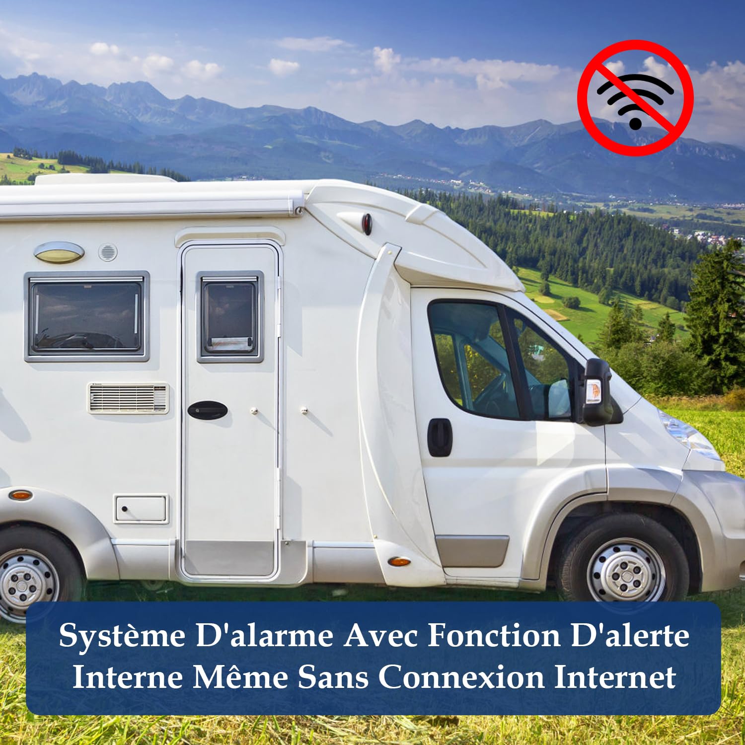 YISEELE Alarme Maison sans Fil: système de sécurité Wi-FI 5 GHz avec Horloge - 1 Sirène 125dB - 6 Capteurs Porte/Fenêtre - 2 Télécommandes - 1 Hub - Compatible Alexa & Google Home