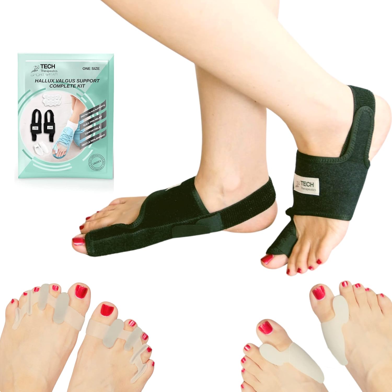 Tech Therapeutics Hallux Valgus Bunion Corrector Kit with Flexible