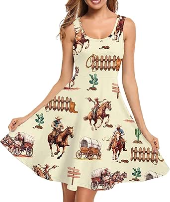 Dreaweet Women's Sleeveless Casual Dress With Pockets - Lightweight Tank Dress XS-4XL