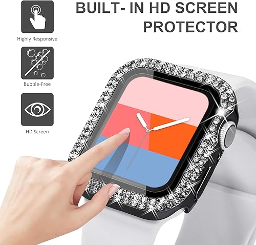 Miniatura 238 de KADES - Funda protectora brillante compatible con Apple Watch Series SE, SE 2022, 6, 5 y 4 de 44 mm, con protector de pantalla incorporado