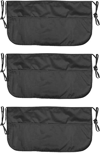 Mato & Hash Delantal de cintura de 3 bolsillos de doble cara con soporte para bolígrafos, delantal impermeable para Severs, camareros, cocina,