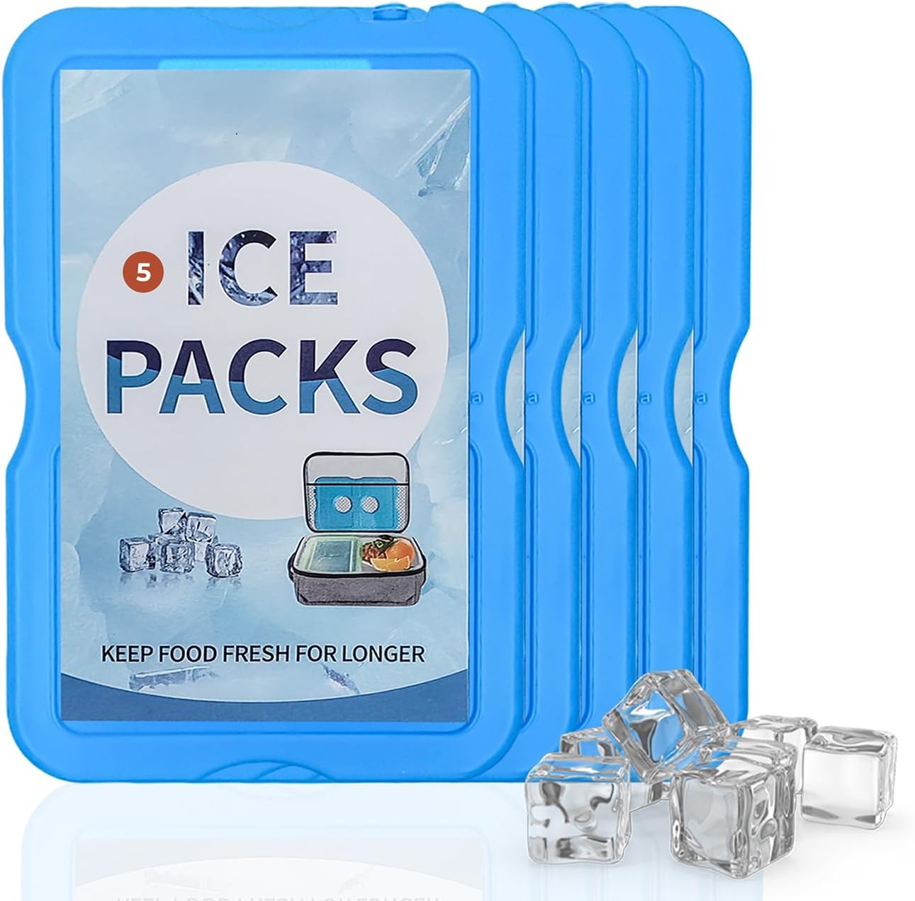 Roe Tenpo Ice packs for cool box, Reusable Freezer Blocks for Lunch box, camping accessories fishing accessories, camping food - Simply Stays Frozen for Longer