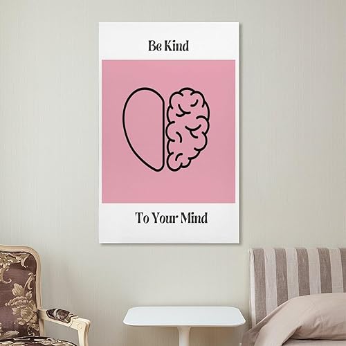 Miniatura 7 de LivasH Be Kind to Your Mind Menta Health Poster Therapy Office Decor Self Gift Inspirational Quote Wall Art Posters Quote Wall Art Canvas Posters
