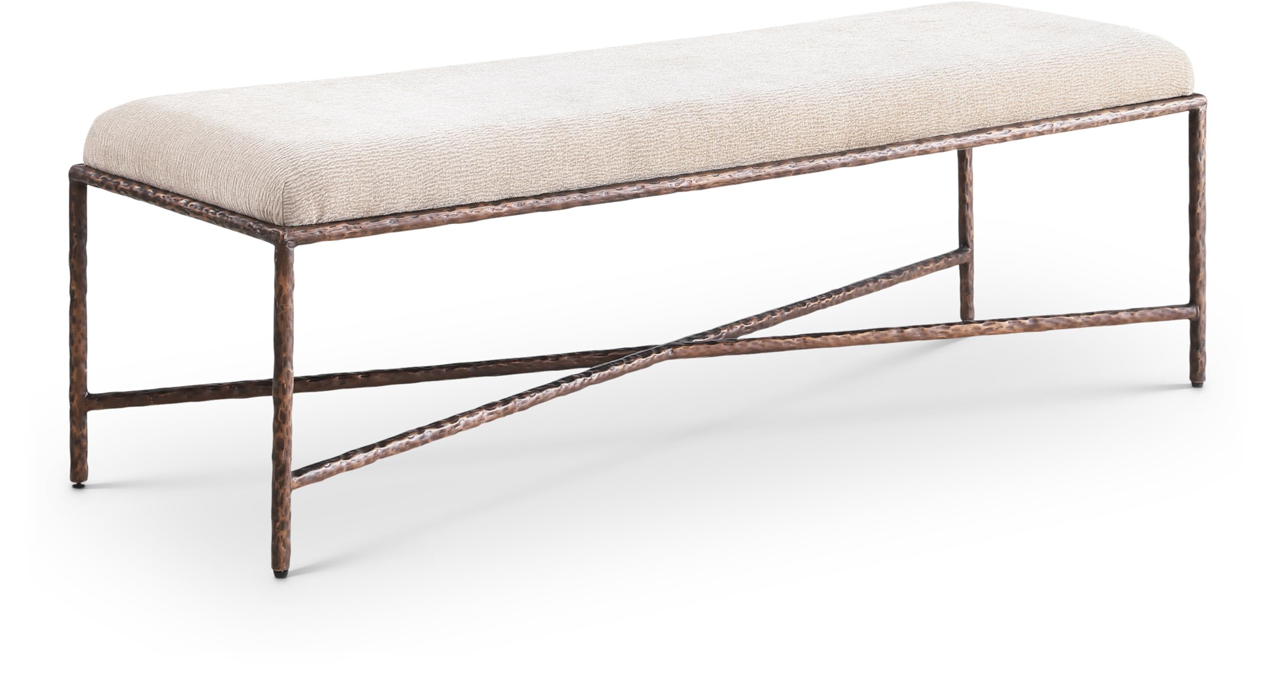 Meridian Furniture Valley Collection 54 inch Chenille Bench