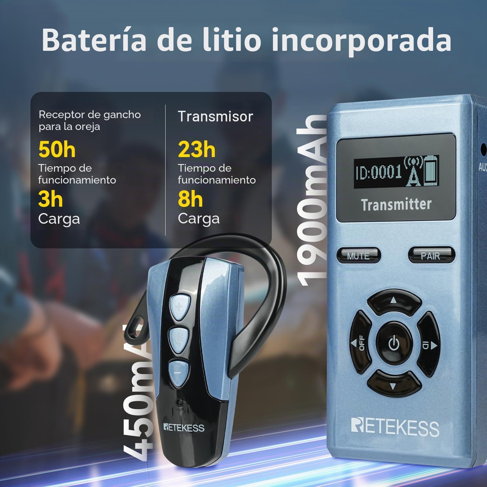 Retekess TT106S Audio Guia Turistico,Tour Guide System(2-20)