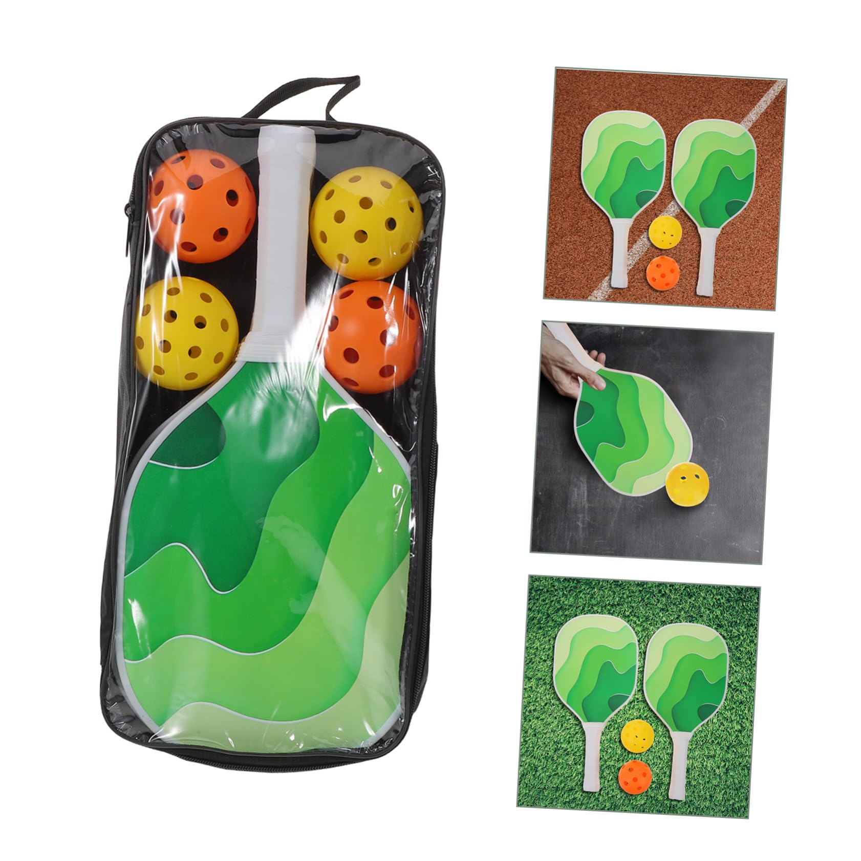 POPETPOP Racchetta Da Pickleball Set Per Gioco All Aperto Kit Di Allenamento Con Palline e Borsa Attrezzatura Sportiva Leggera Per Viaggi e Attività Indoor