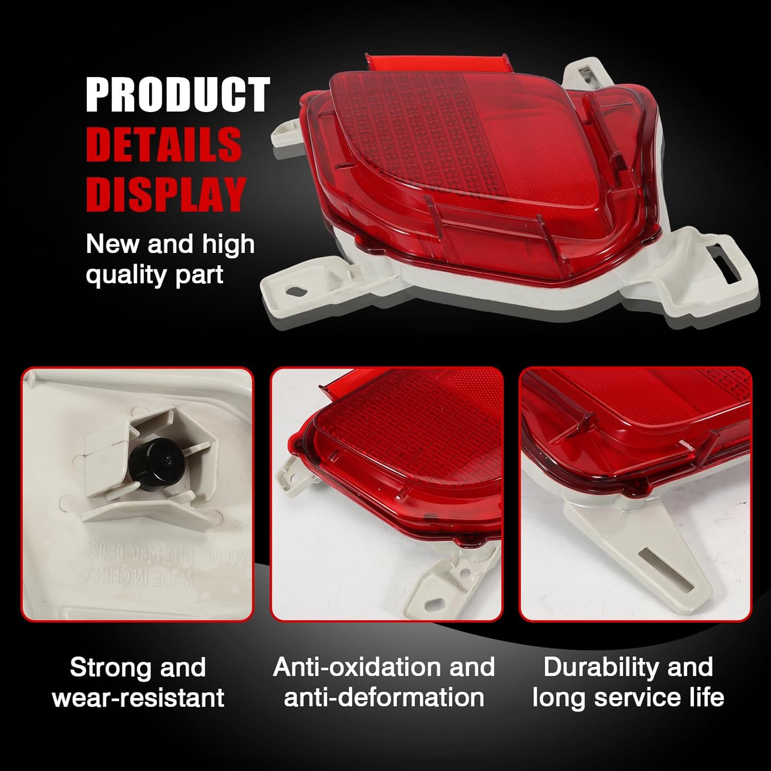 Rear Left Side Bumper Reflector for Highlander (2014-2019) TO1184108 81490-0E020