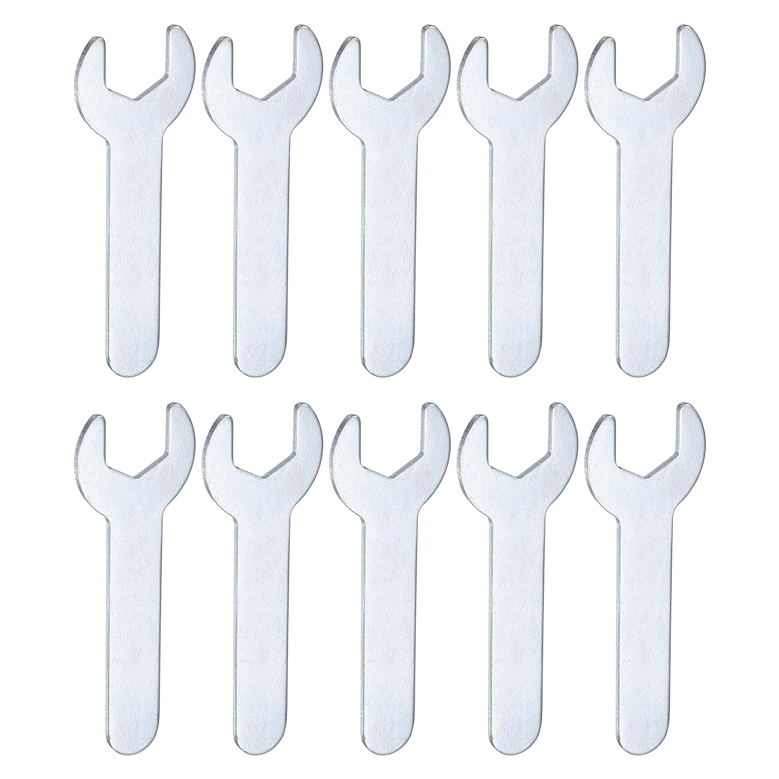 HARFINGTON 10pcs Small Wrench 13x70x1.5mm Metric U-Shaped Single Open Ended Spanner Super Thin Flat Head Galvanizing Wrench for Automotive Repair