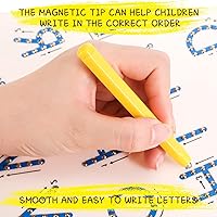 Vista 4 de 3 Pieces Replacement Stylus Magnetic Drawing Pen Magnet Replacement Pens for Play Magnapad Magnetic Drawing Board Writing Tablet A to Z and Numbers