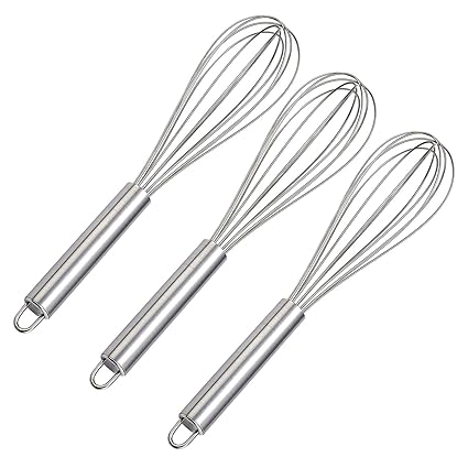 Kuber Industries 3 Pieces Stainless Steel Hand Blender Mixer Froth Whisker Latte Maker For Milk Coffee Egg Beater Juice,25 Cm (Silver) - CTKTC31318