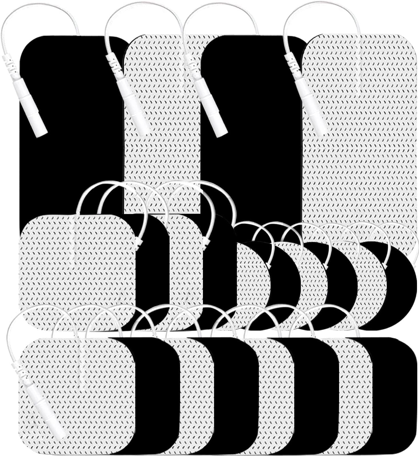 TENS Unit Replacement Pads 22Pcs TENS Unit Pads for Multiple Pain Relief TENS Pads Replacement Electrode Pads Compatible with TENS 7000, AUVON, NURSAL, Etekcity, Nicwell Care, HealthmateForever TENS