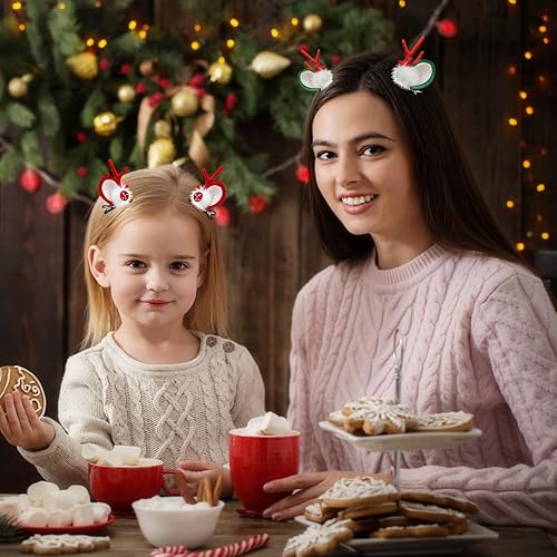Miniatura 5 de Accesorios para el cabello de Navidad  Pinzas de pelo de Navidad para niñas, 13 lazos decorativos para el pelo de Navidad, accesorios para el