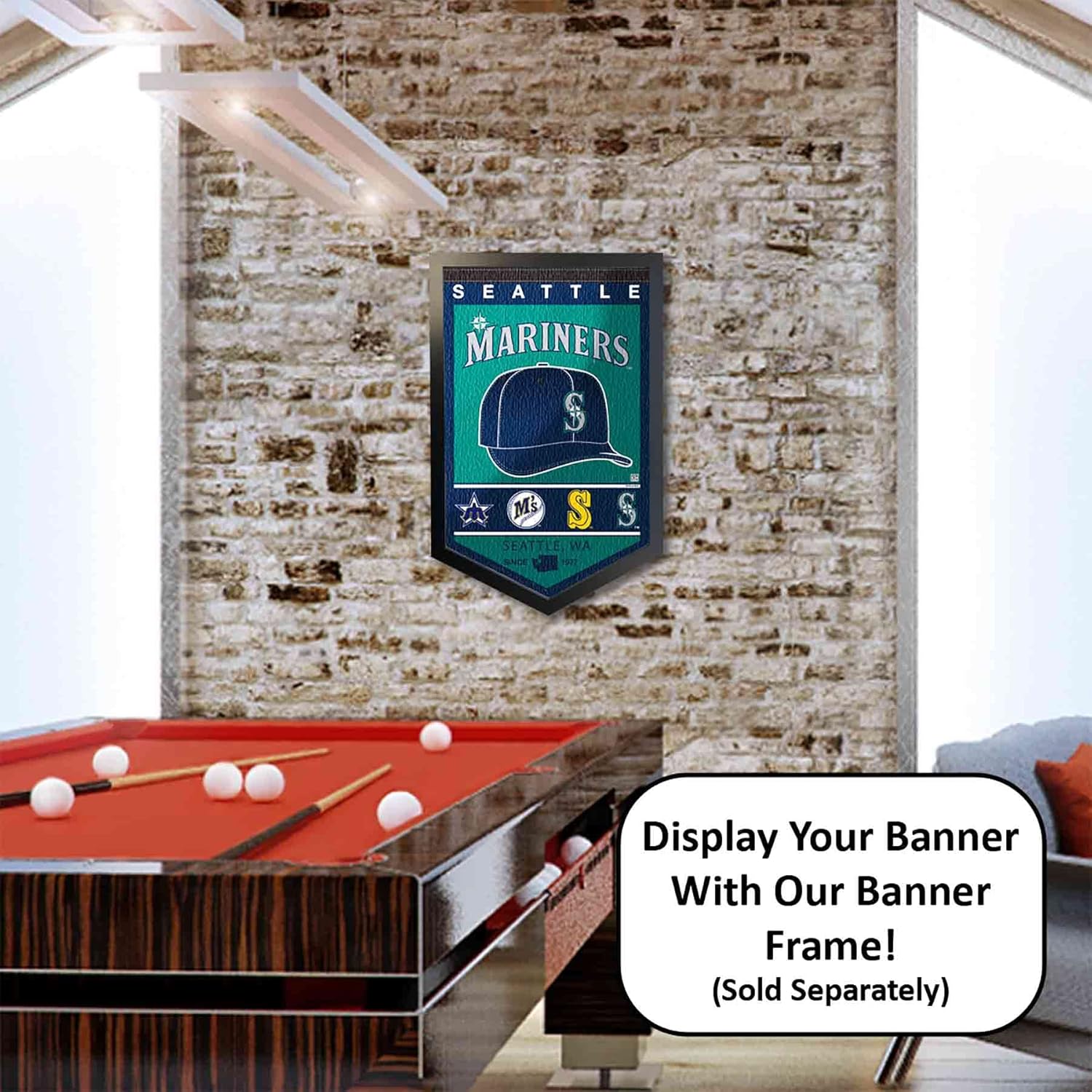 WinCraft Seattle Mariners Heritage History Banner Pennant