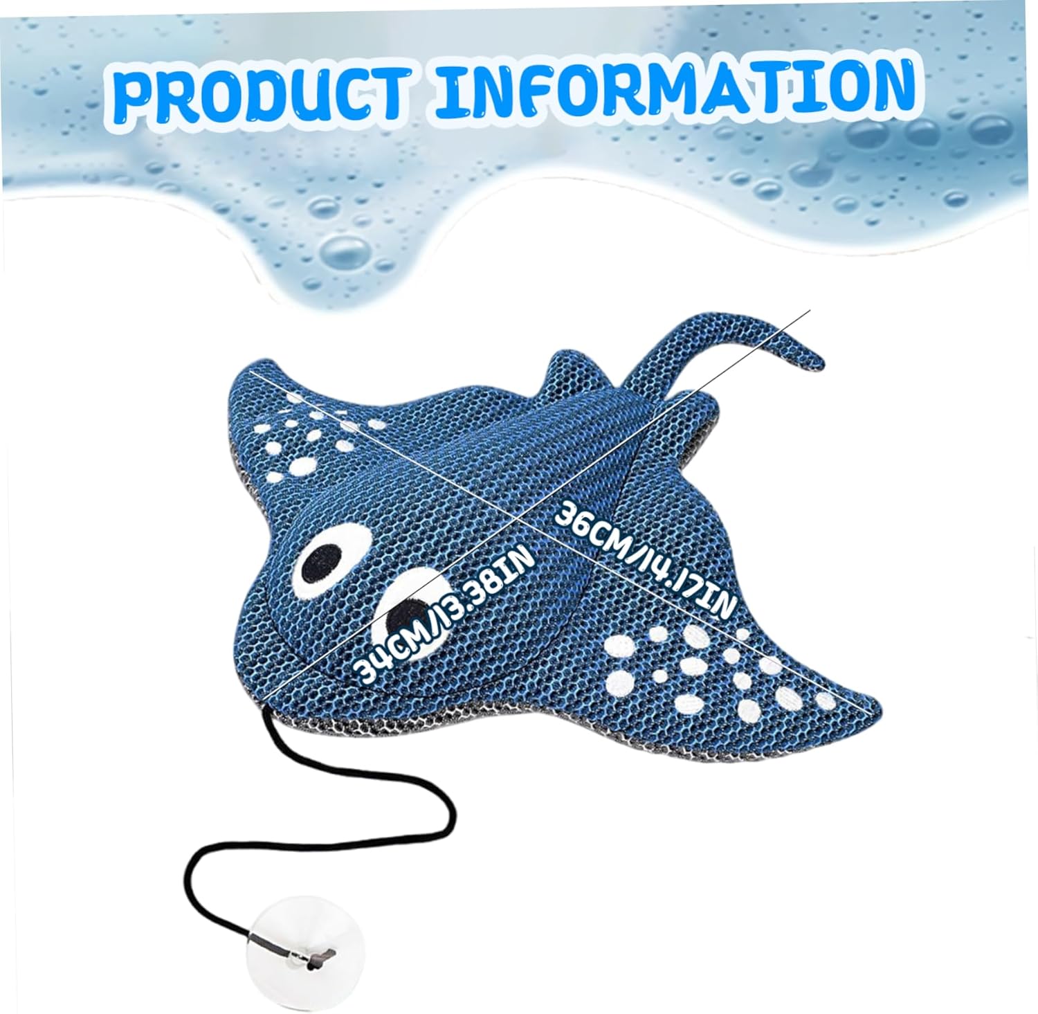 Hot Tub Scum Absorber, Cute Manta Ray Hot Tub Sponges Scum Collector, 14x13 Reusable Washable Oil Absorber Cleaner Accessories for Adults Sponge Sponge