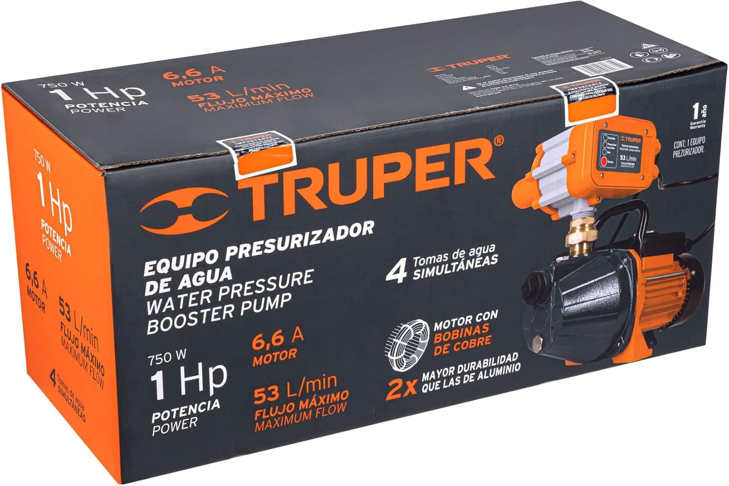 Buy TRUPER PRES-1 1 HP Pressure Booster Pump Online at Lowest Price in ...