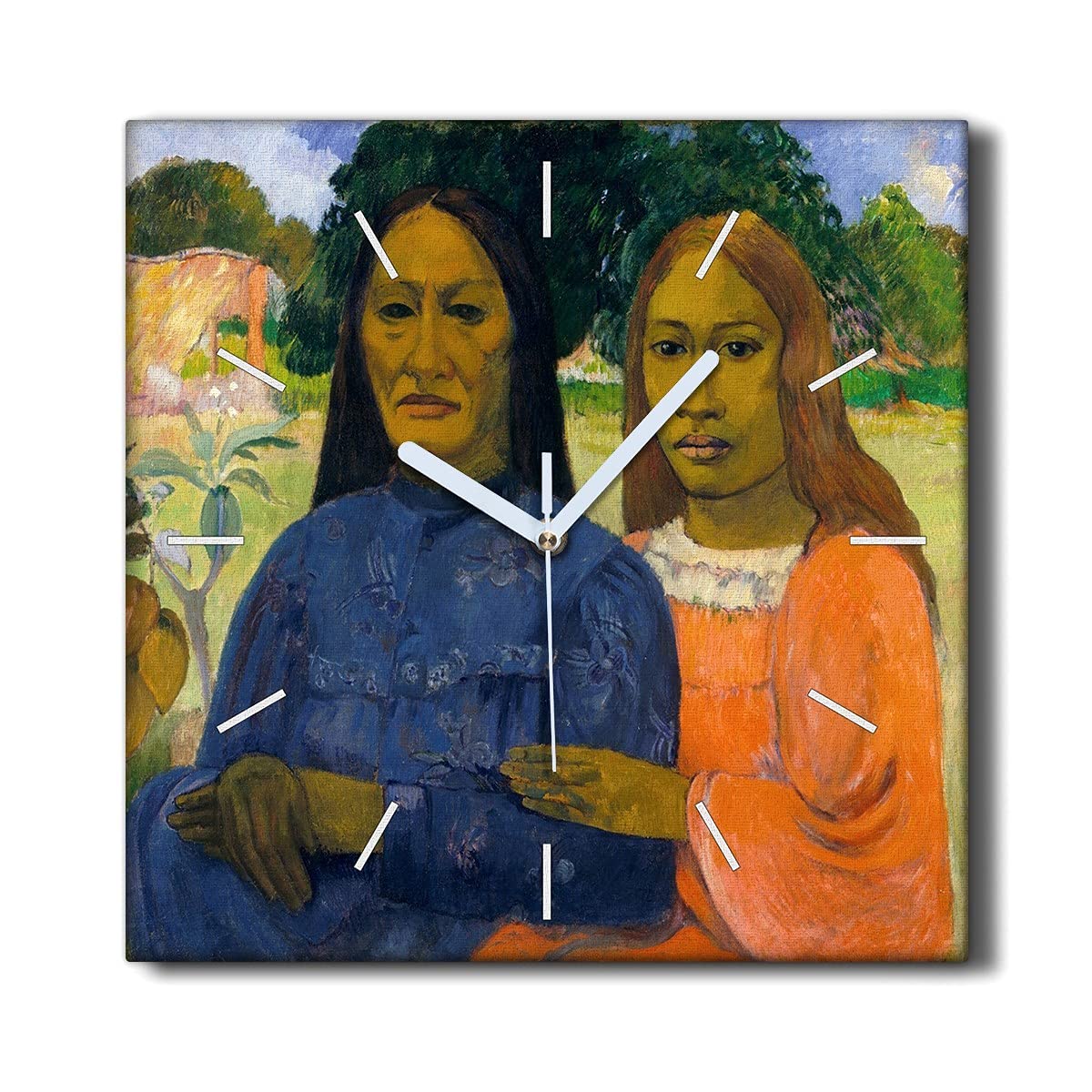 Horloge sur toile Gauguin 30x30cm horloge murale salon zen