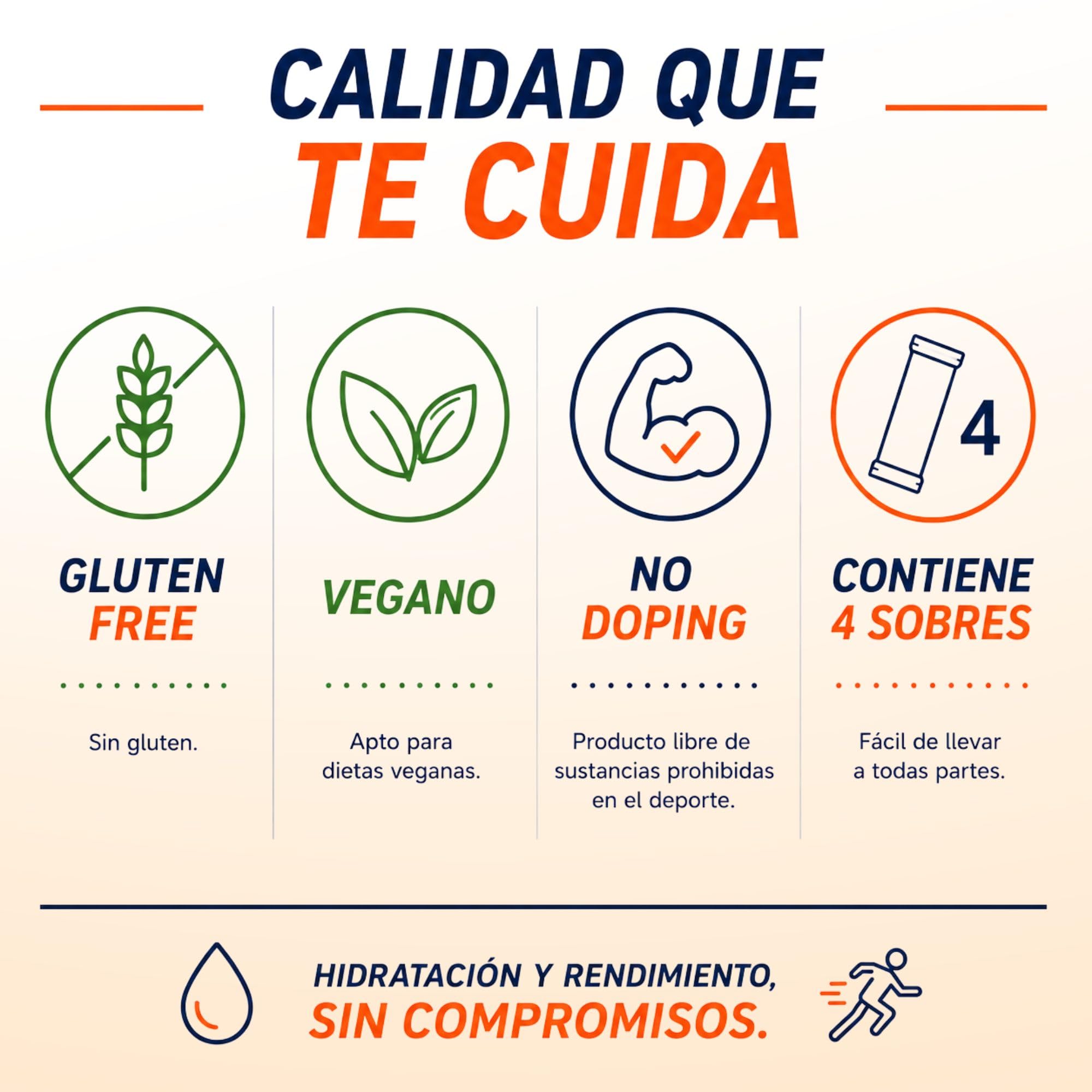 Suero Oral en Polvo con Reishi y Prebiótico para Gastroenteritis y Vómitos Rehidratación Oral Niños y Adultos Sabor Naranja Sin Gluten Ni Lactosa Pack 4 Sobres Apto Veganos | RECUPERATION