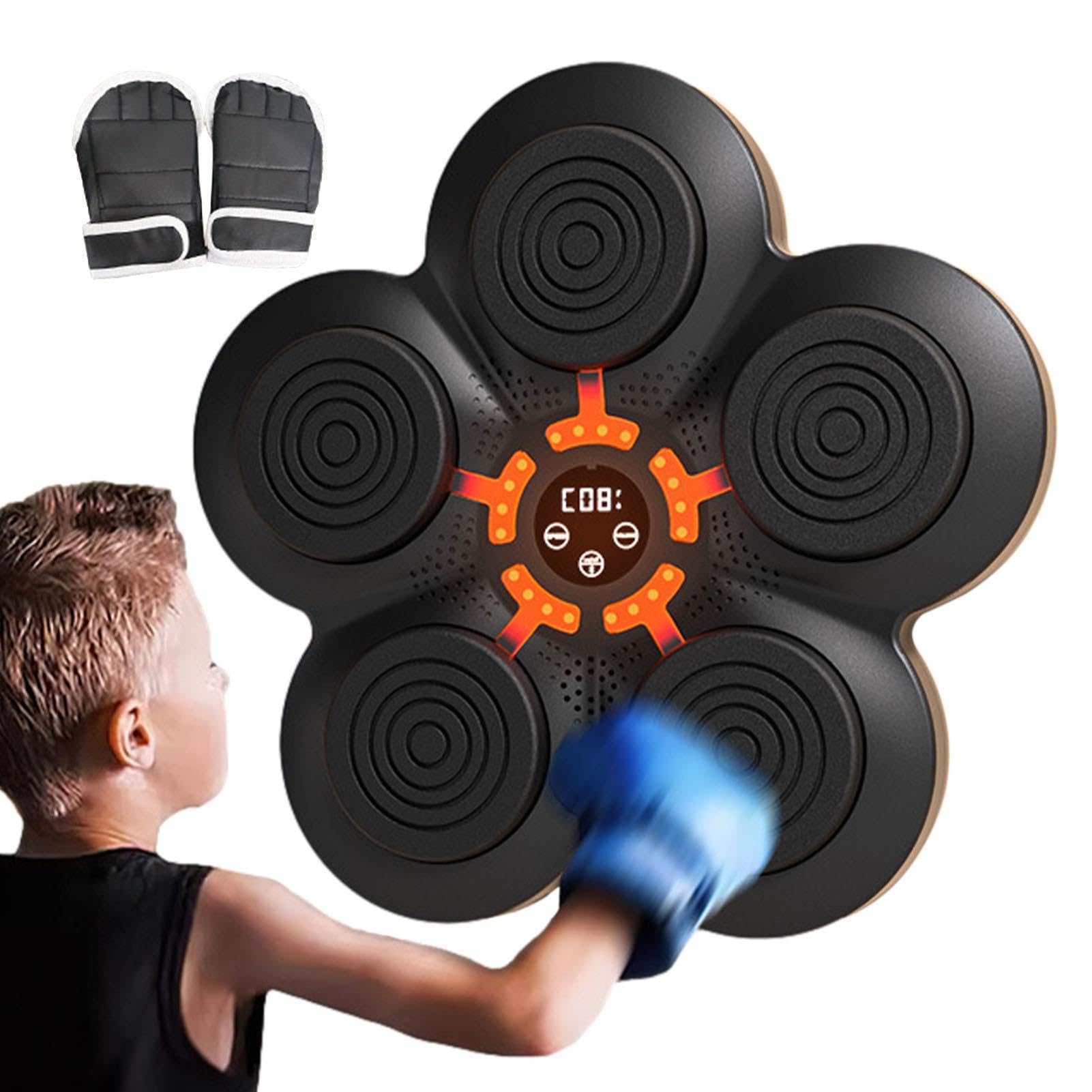Bersaglio ritmico da boxe, attrezzatura sportiva avanzata, bersaglio intelligente da boxe, da parete, illuminato, robusto dispositivo per esercizi per bambini, adulti, fitness e palestra