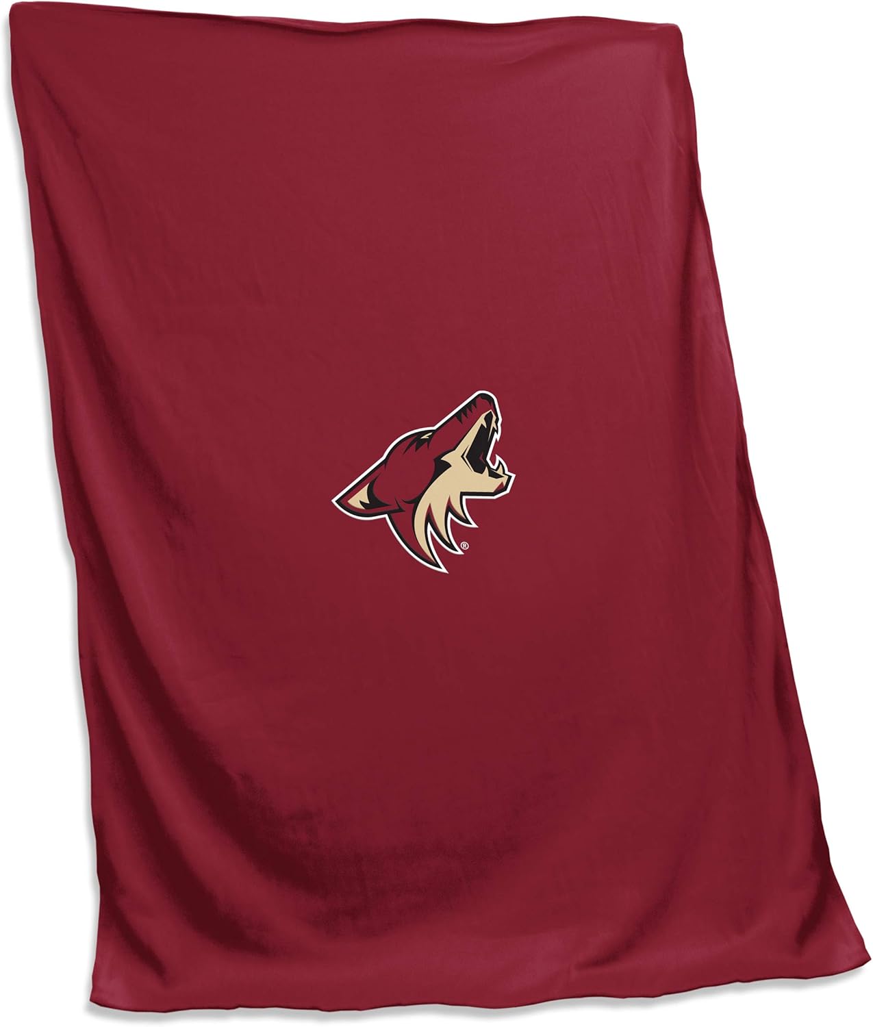 Logo Brands 823-74 NHL Arizona Coyotes Unisex NHL 54X84 Sweatshirt Blanket with Tackle Twill Patch, One Size